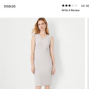 Ann Taylor Double V lined sheath dress - Size 4, brand new, coral color